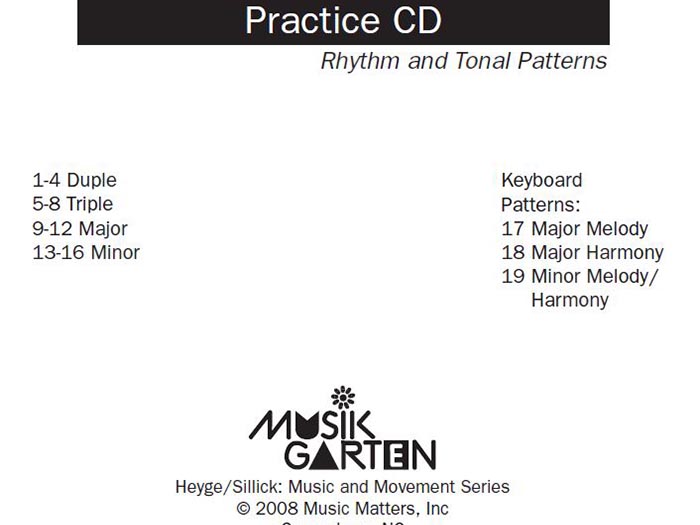 Musikgarten Pattern Practice CD for teachers